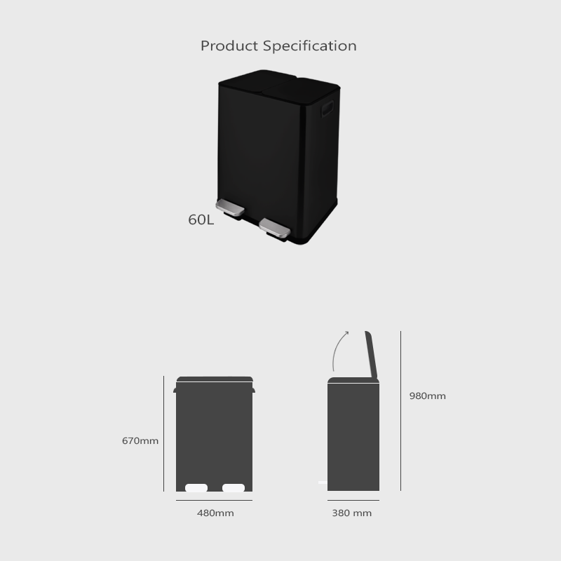 MTwo Recycle Bin 60L