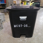 Refuse Chute Bin with MCST number Stenciling