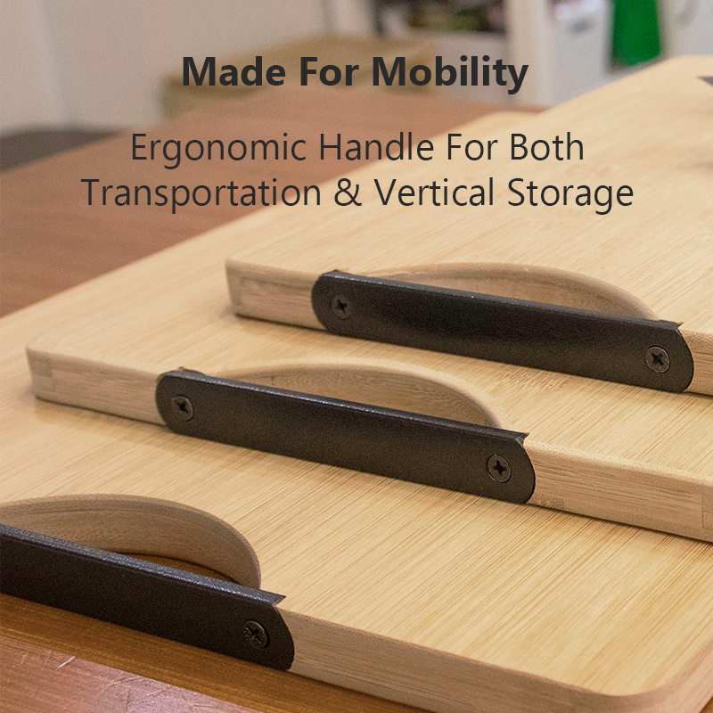 Egonomic handle chopping board 